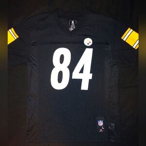Pittsburgh Steelers Black NFL Football Jersey Antonio Brown #84 Youth Large